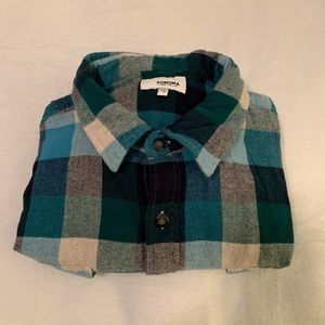 Sonoma Men’s Long sleeve Blue Flannel
